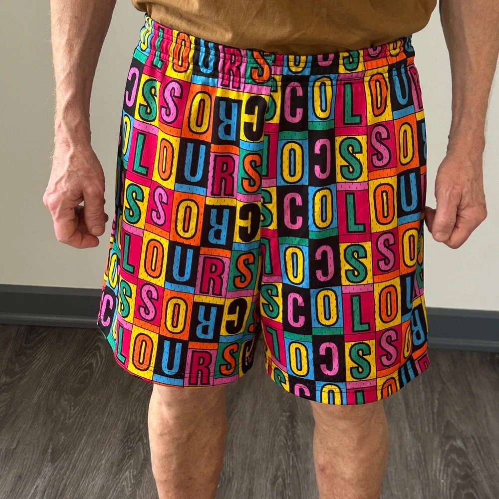 Cross Colours Y2K Block Letter Drawstring Shorts Men’s M Bold